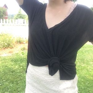 Brandy Melville Slouchy Tee in dark gray