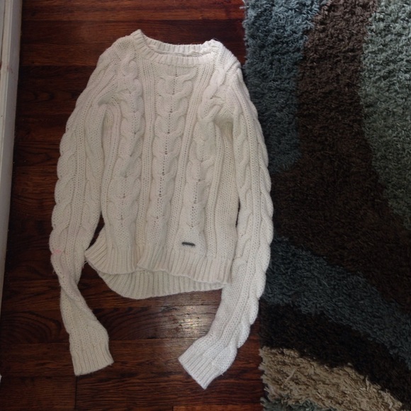 Knit white sweater