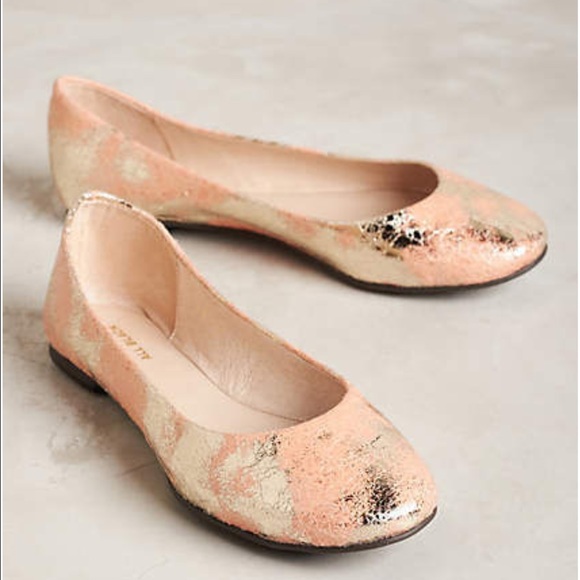 Anthropologie "all Black" ballet flats NWOB 38