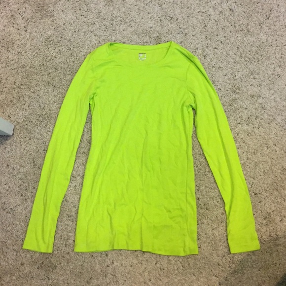 lime green long sleeve shirt