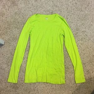 lime green long sleeve shirt