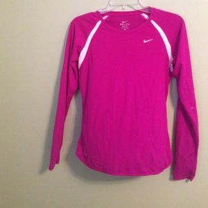 two long sleeve Nike dri-fit shirts
