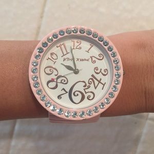 Betsey Johnson pink watch