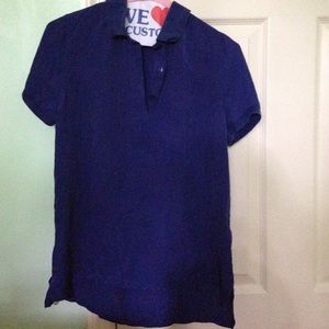 Blue polo shirt