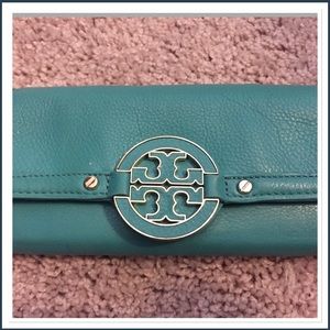 Tori Burch Wallet Aqua