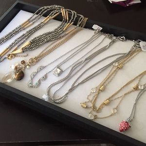 Bundle of 6 Lia Sophia necklaces.