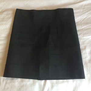 Black bandage mini pencil skirt