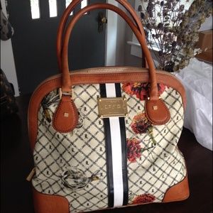 L.A.M.B. Oversized Satchel Tote in Marigold