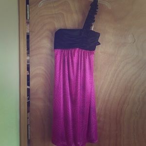 Pink and black dress