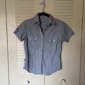 stripped button up