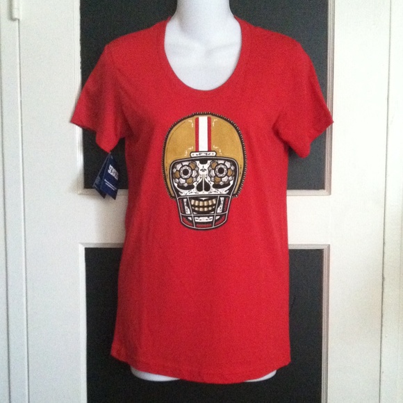 💀ThereThere Sugar Skull Head Football Helmet Top