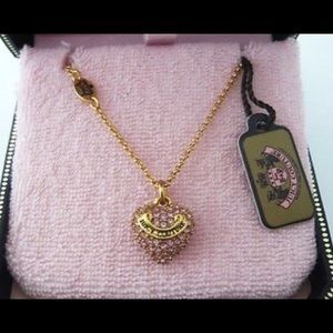 Pink pave juicy couture necklace