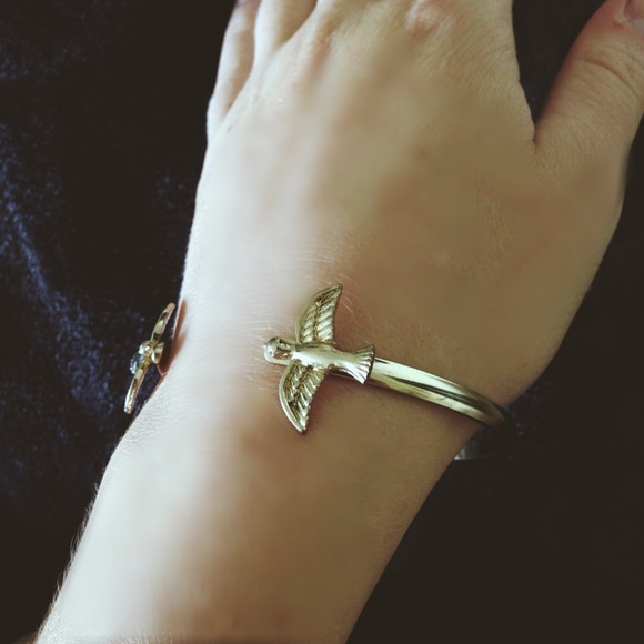 A bird cuff bracelet
