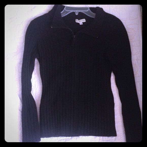 Fleece Black Jacket Zip-Up Warm Medium