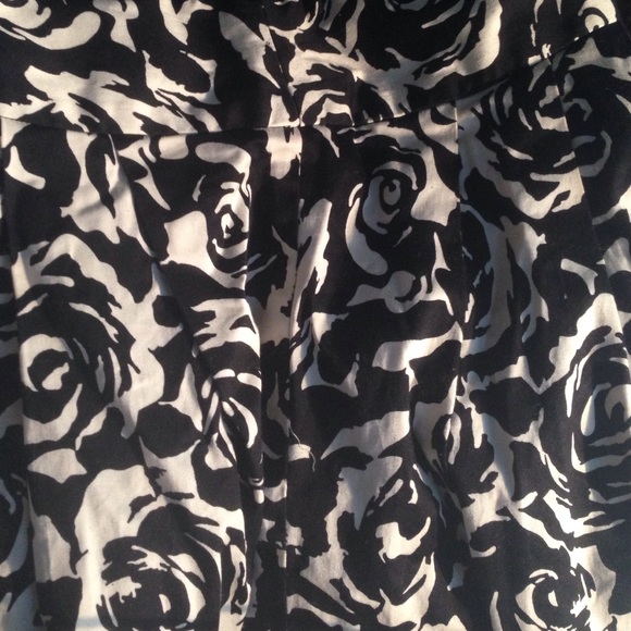 Black and white patterned skirt