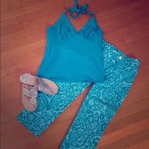 Blue Ann Taylor Halter top