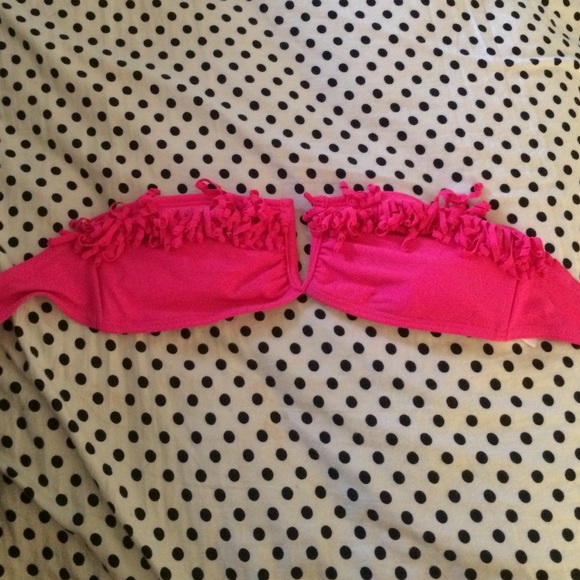 Neon pink bikini top