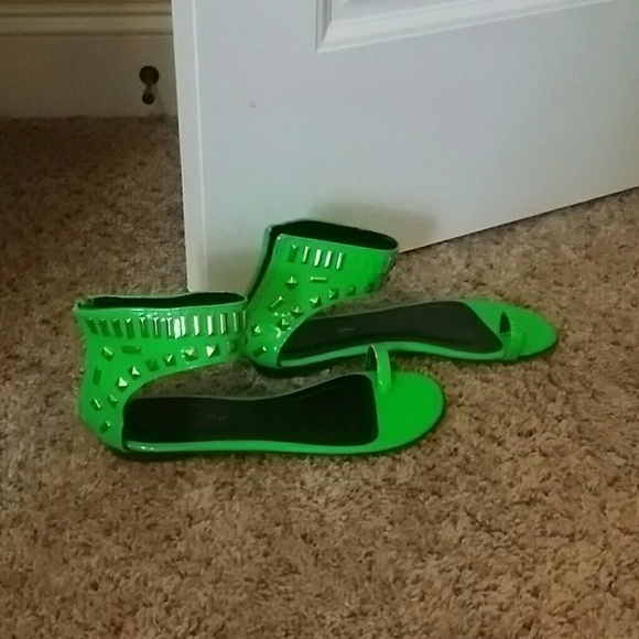 Green sandals