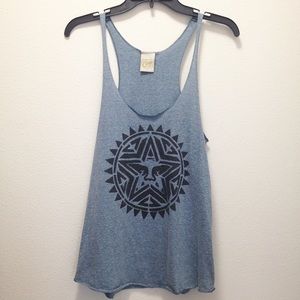 Obey light blue tank top