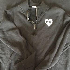 VS pink half zip black