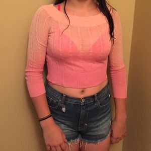 Cropped ombré sweater