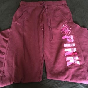 FINAL PRICE 🎉🎉Vs pink BF pants maroon