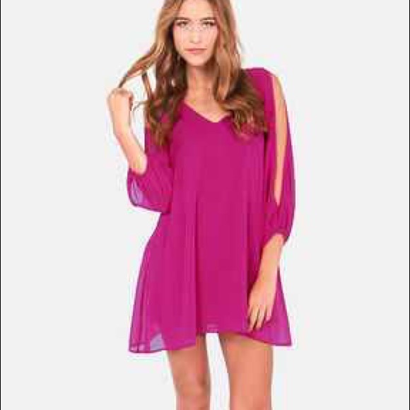 Magenta Shift Dress