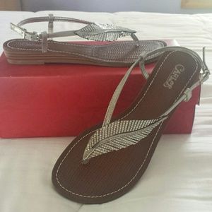 Carlos Santana feather jewel sandal 'Tandy' NWT