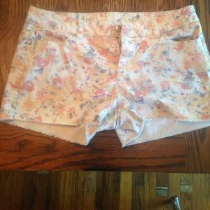 Lauren Conrad sz 12 floral cutoff shorts