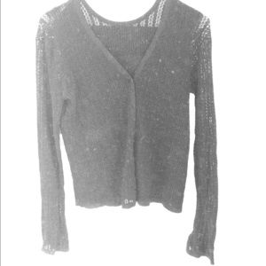 2 piece black cardigan and shell Ideology set