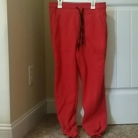 Red sweatpants