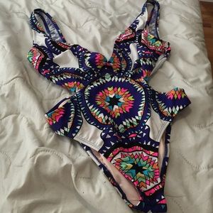Mara Hoffman tribal one piece swimsuit M