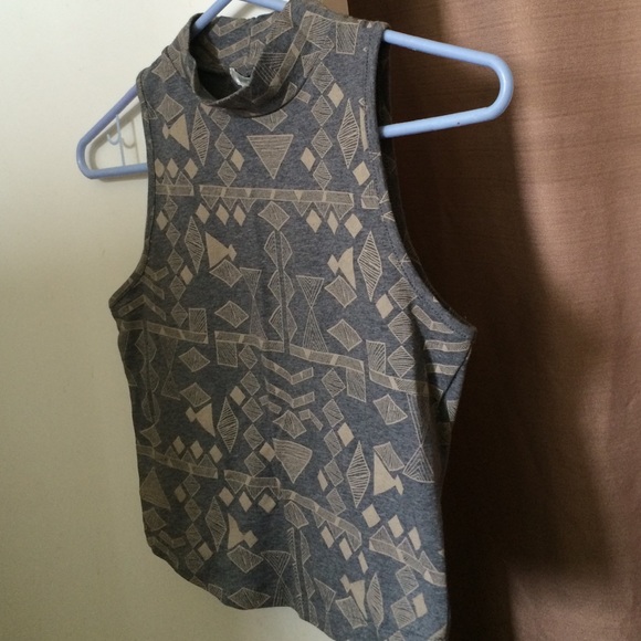 tribal printed crop top