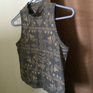 tribal printed crop top