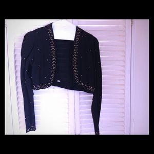Vintage black w/ gold bolero matador jacket!