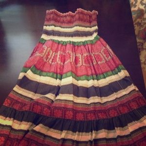 Strapless mid thigh dress