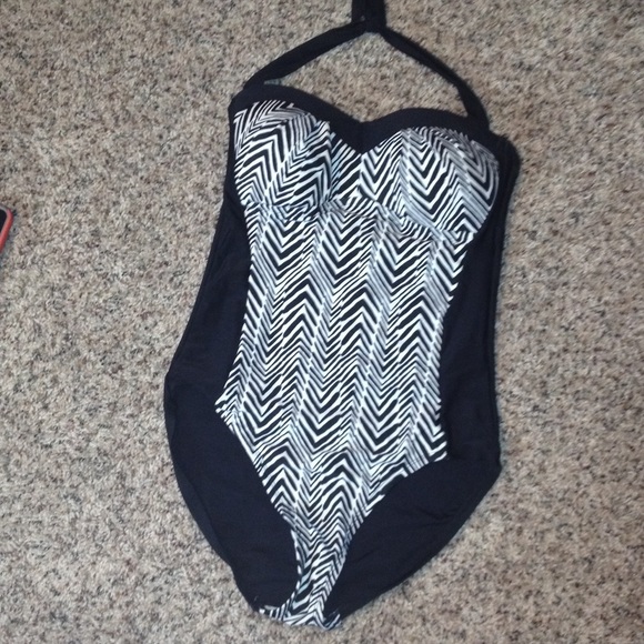 Zebra one piece swim suit