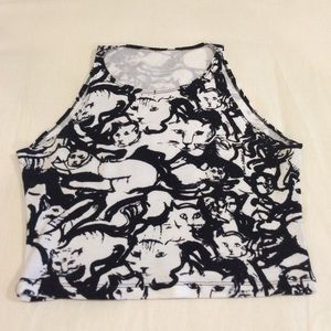 American Apparel cat crop top