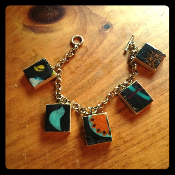 Wooden tile bracelet