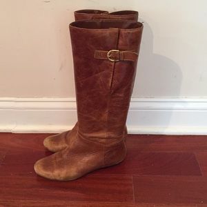 Brown leather boots Steve Madden