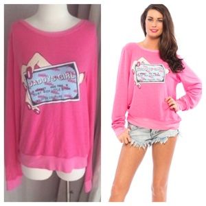 NWOT Rare Wildfox Pink Sweater