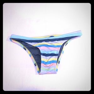 Rainbow striped Brazil cut bikini bottoms-jolyn