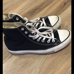 Converse all star black high tops!