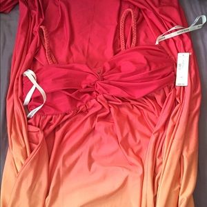 Bisou bisou maxi dress, dip dye sherbet - size 10