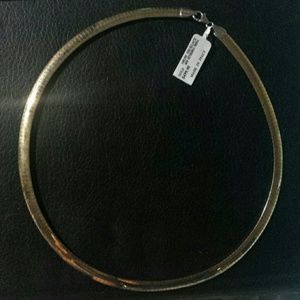 Italian Segmented Omega gold 14k and s.silver 925