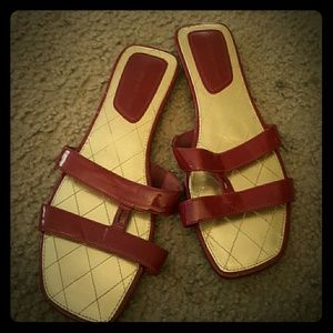 Red flat Sandals