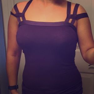Purple strappy top size 8 by asos