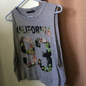 "California 93" Sleeveless Crop Shirt
