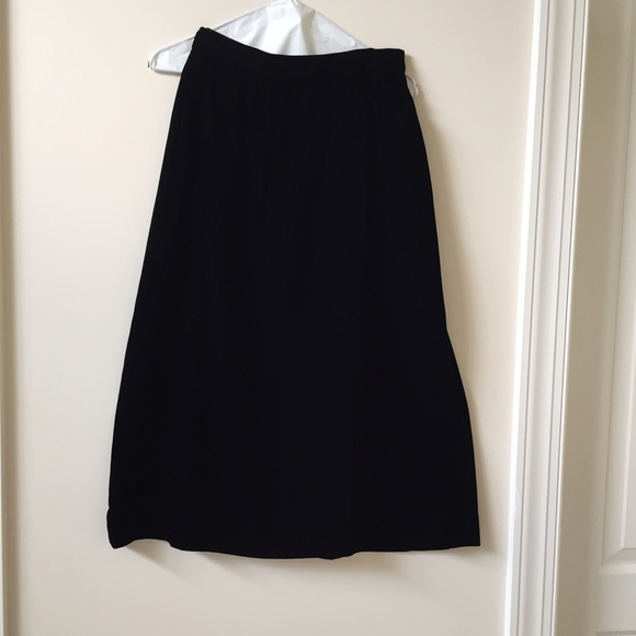 Vintage black velvet-like skirt