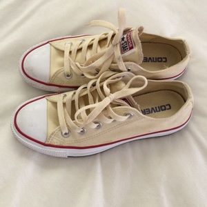 Off white cream converse